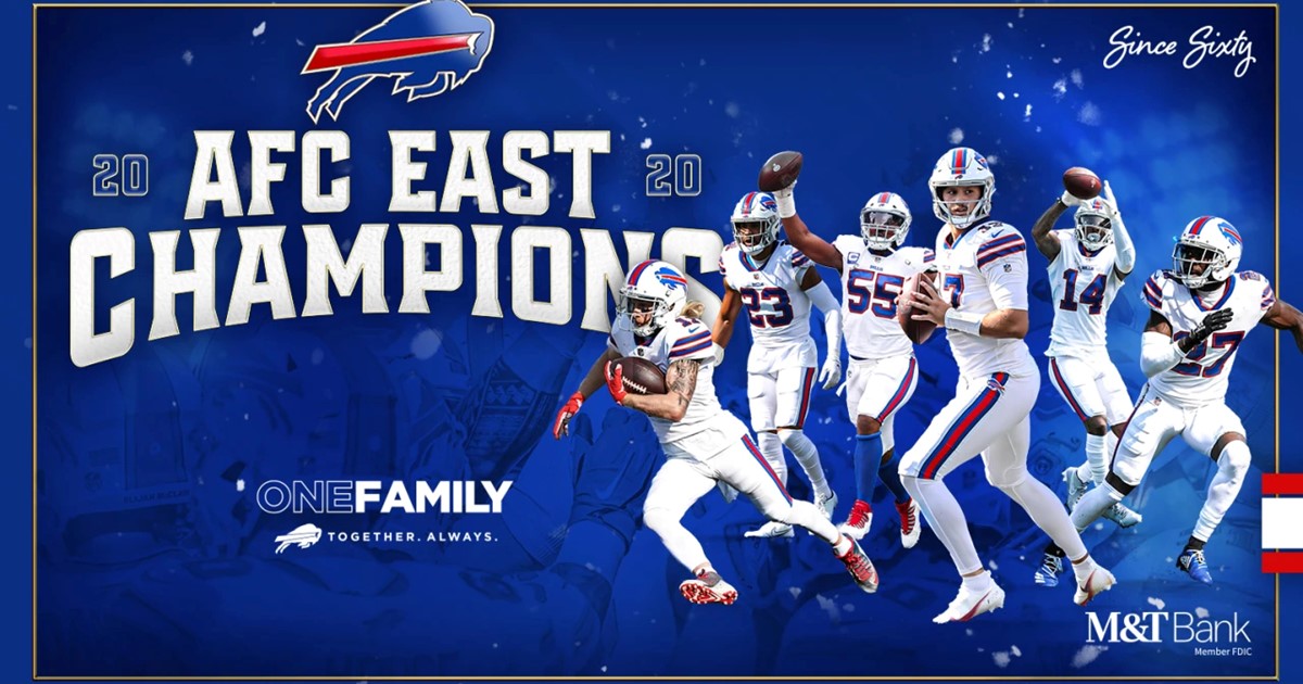 Buffalo Bills Signatures NFL Champions AFC East 2021 Football T